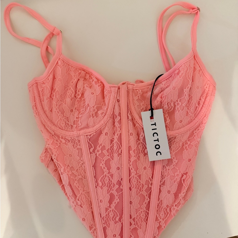 Pink Lace corset